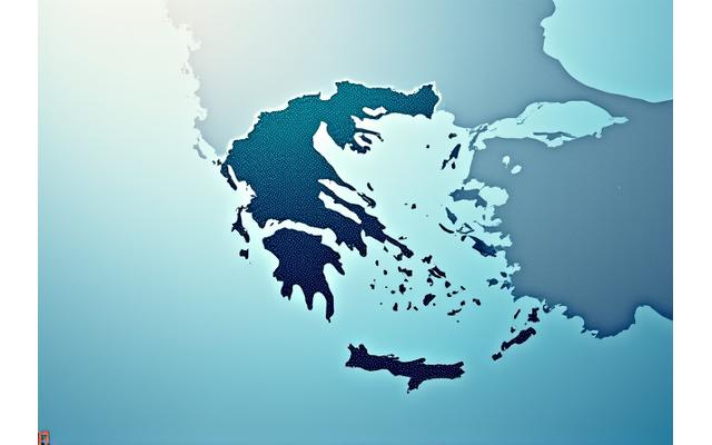 Γραφική αναπαράσταση της Ελλάδας με ψηφιακές ακτίνες να απλώνονται από την Αθήνα σε άλλες πόλεις, συμβολίζοντας την επέκταση