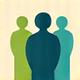 Εικονίδιο: Τρεις ανθρώπινες φιγούρες πιασμένες χέρι χέρι, συμβολίζοντας την υποστήριξη της κοινότητας στην ευεξία