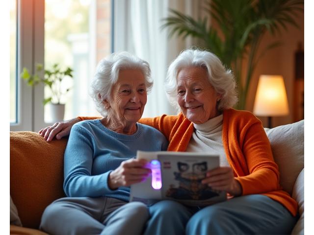 Χαρούμενο ζευγάρι μεγάλης ηλικίας χρησιμοποιεί προϊόντα ευεξίας στο σπίτι