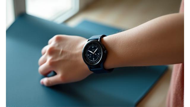 Smartwatch με όμορφο design και οθόνη που δείχνει δεδομένα υγείας