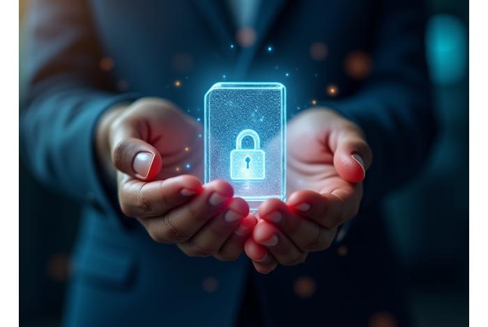 Δύο χέρια που ανταλλάσσουν ένα κρυπτογραφημένο πακέτο δεδομένων, συμβολίζοντας την ασφαλή κοινοποίηση με αξιόπιστους συνεργάτες. Στο φόντο, διακριτικά στοιχεία ψηφιακής ασφάλειας και δικτύου.